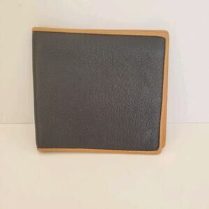 GUCCI Men's Leather Card ID Bill Wallet Bifold Black Tan Designer Medium Great